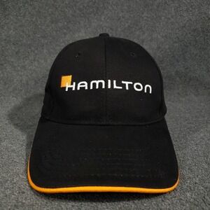 Hamilton Watch Co Baseball Cap Black Orange Strap Back Official Authentic